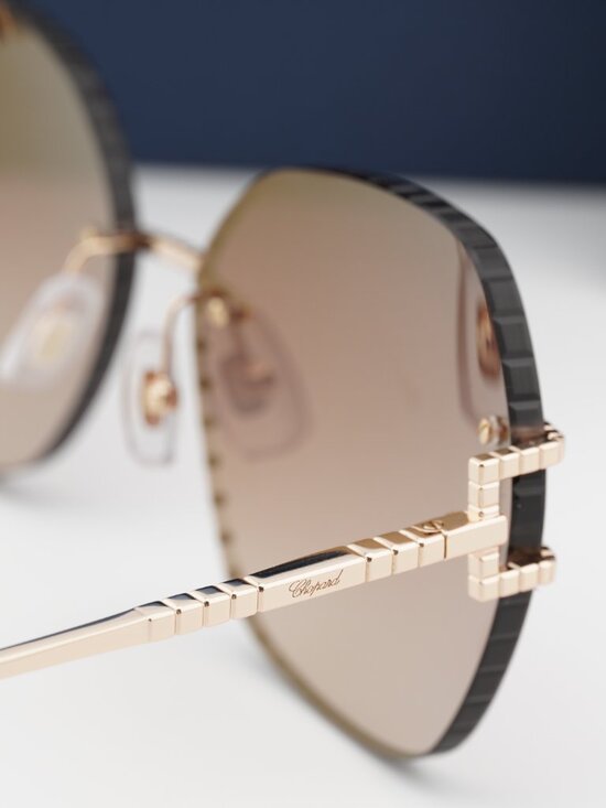 Chopard SCHG31M 300G Butterfly Sunglasses - Gold / Brown main image 10